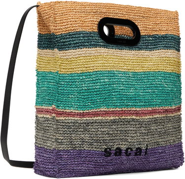 Tote bag sacai Sacai Raffia New Shopper Medium Bag Rôznofarebný | S148-01, 2