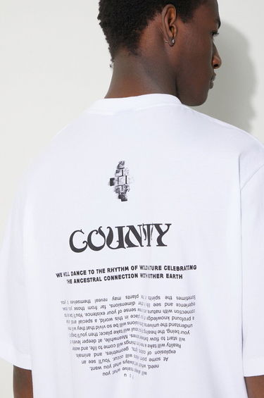Tričko Marcelo Burlon County Manifesto T-Shirt With Print Biela | CMAA054S24JER0080110, 0
