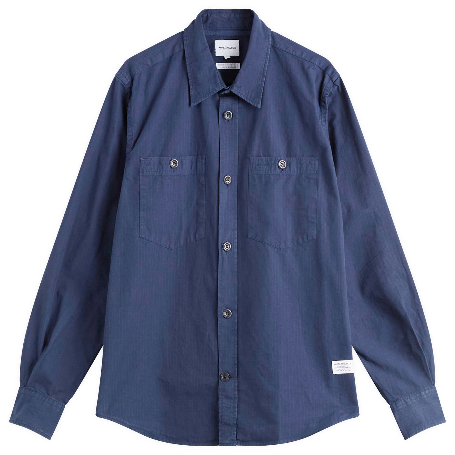 Košeľa NORSE PROJECTS Algot Cotton Ripstop Relaxed Shirt, Size Large Navy | N40-0841-7555, 1