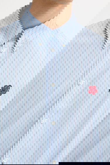 Košeľa KENZO Kenzo Relaxed Fit Striped Shirt Modrá | FF65CH4109LD, 4