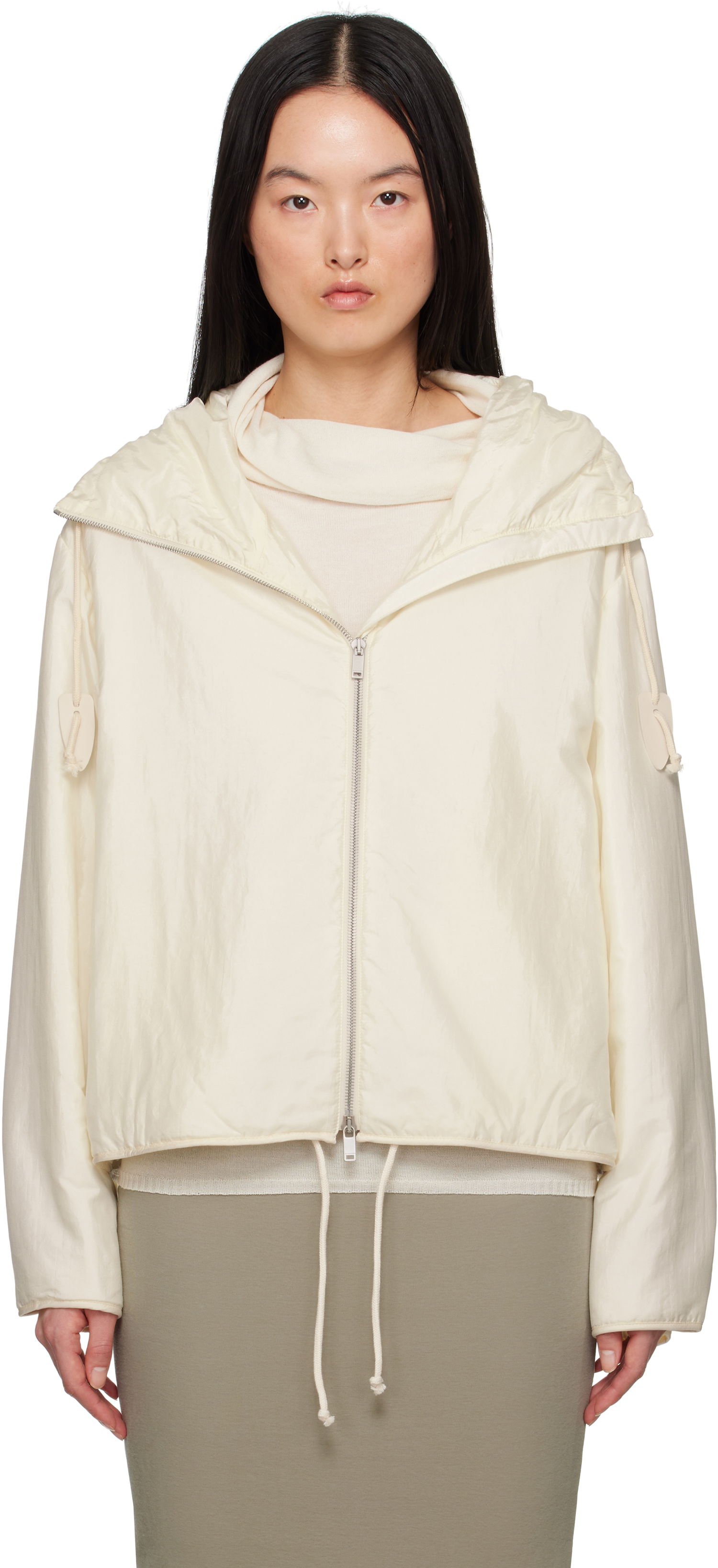 Vetrovka Jil Sander Jil Sander Padded Hooded Jacket Biela | J40SW0006_J70003, 0