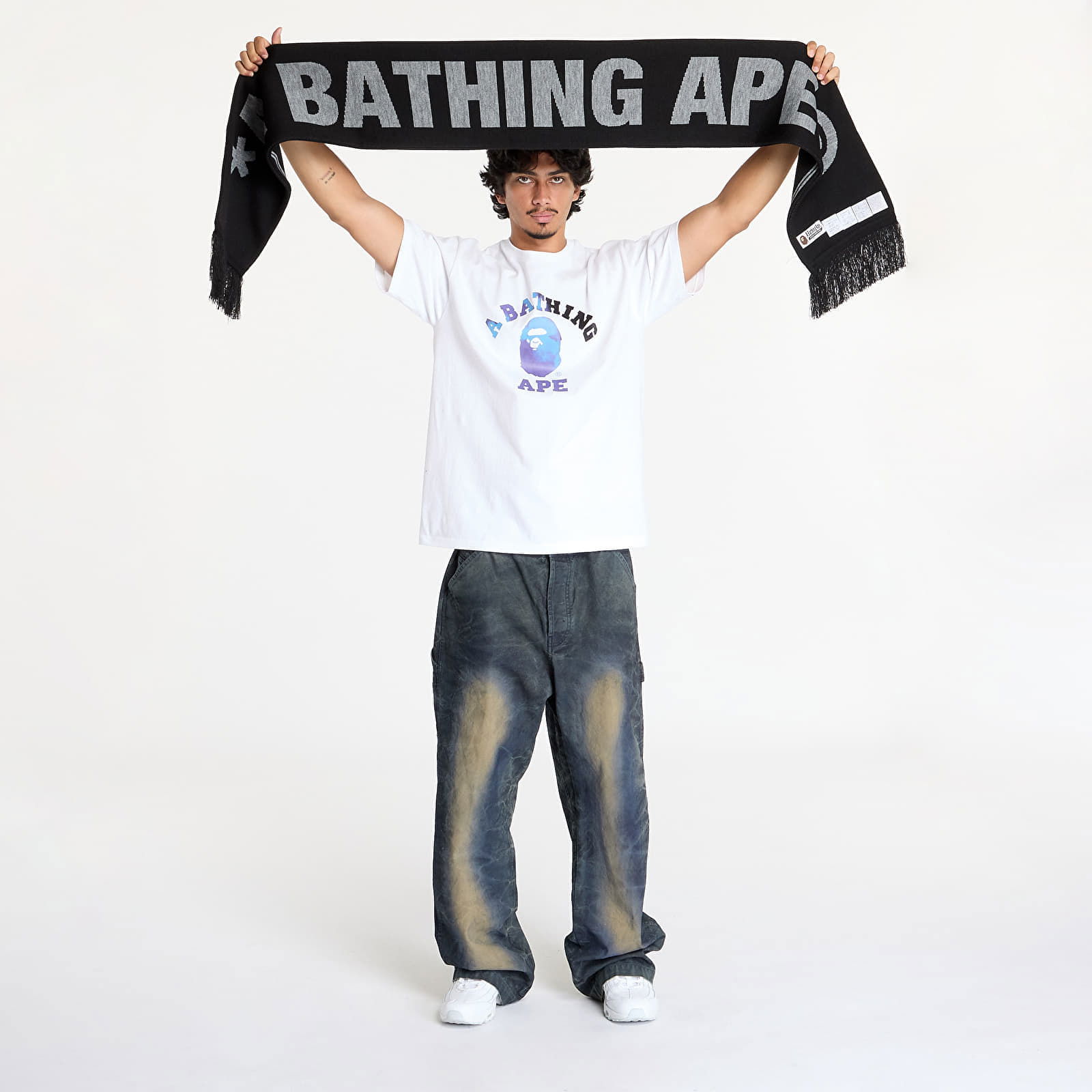 Jacquard Bape Logo Long Scarf