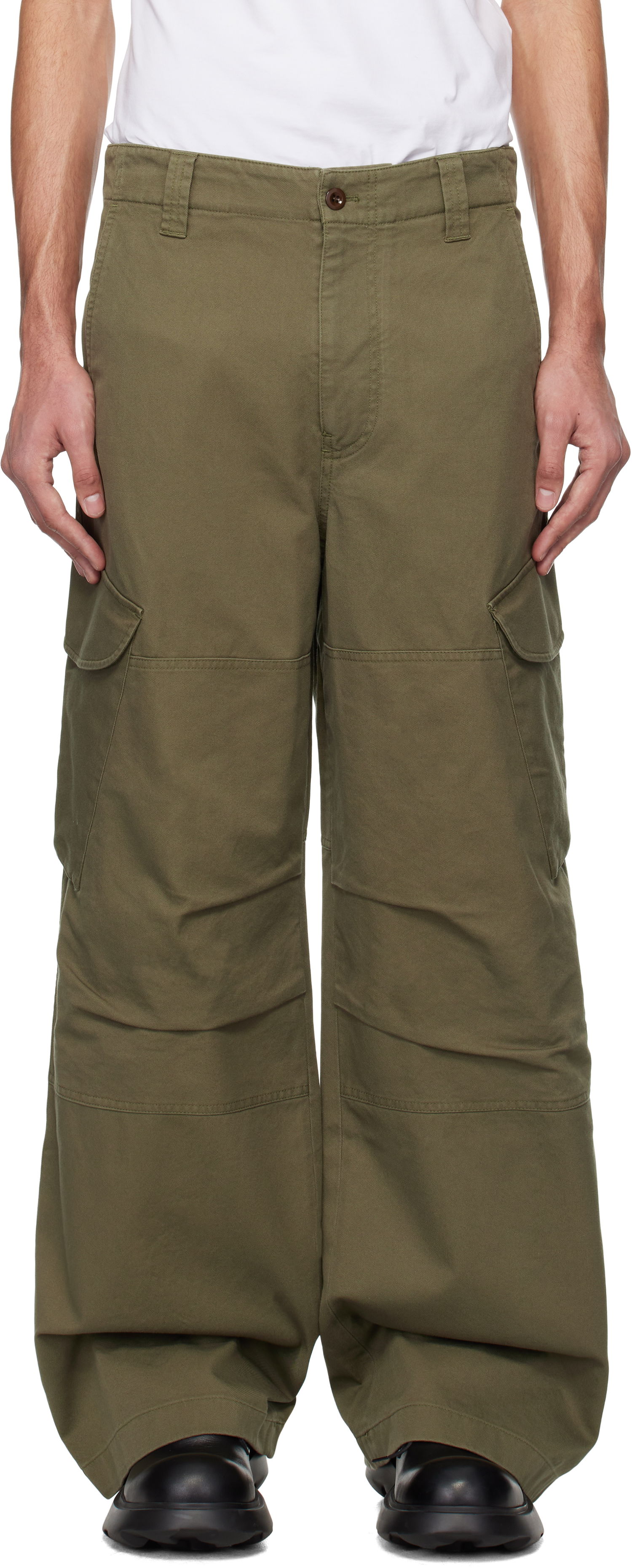 Cargo nohavice Acne Studios Acne Studios Organic Cotton Cargo Pants Zelené | BK0660-, 0