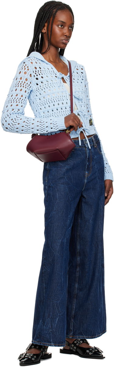 Kabelka GANNI Ganni Mini Bou Bag Vínová | A6825, 3