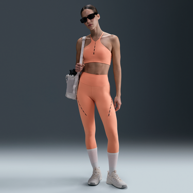 Podprsenka Nike One Keyhole Light-Support Padded High-Neck Sports Bra Oranžová | HJ3726-844, 2