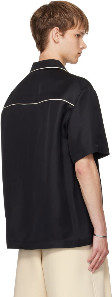 Košeľa Jil Sander Jil Sander Fluid Viscose Camp Collar Shirt Čierna | J61DL0062_J65280, 2