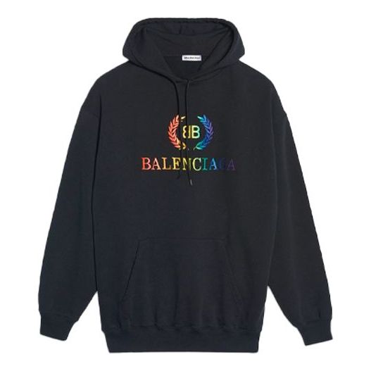 Mikina Balenciaga Balenciaga Embroidered Hoodie Čierna | 570798TEV501000, 0