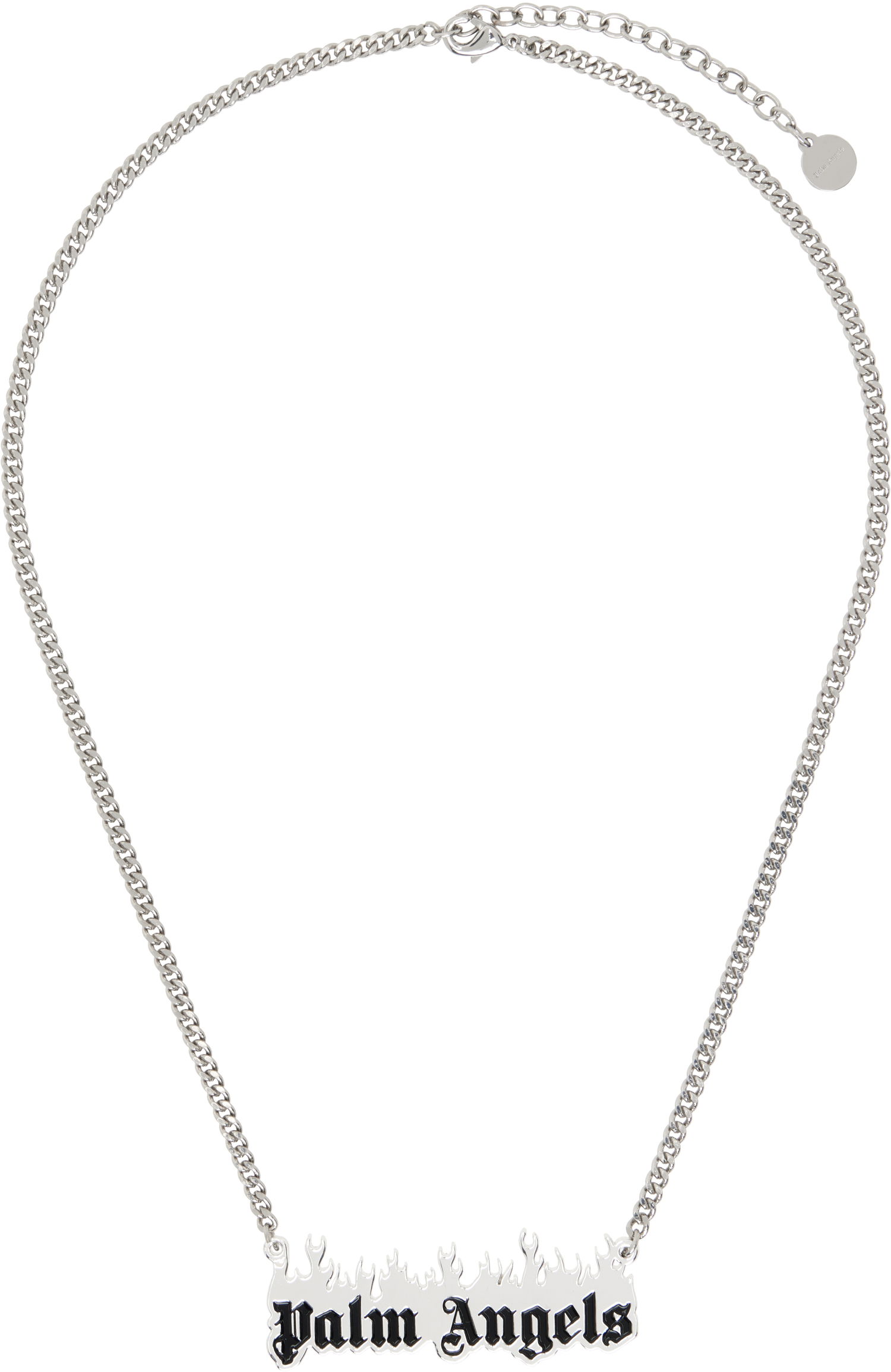 Náhrdelník Palm Angels Palm Angels Burning Logo Necklace Metalická | PMOB053S25MAT0017210, 0