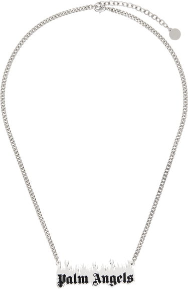 Náhrdelník Palm Angels Palm Angels Burning Logo Necklace Metalická | PMOB053S25MAT0017210, 0