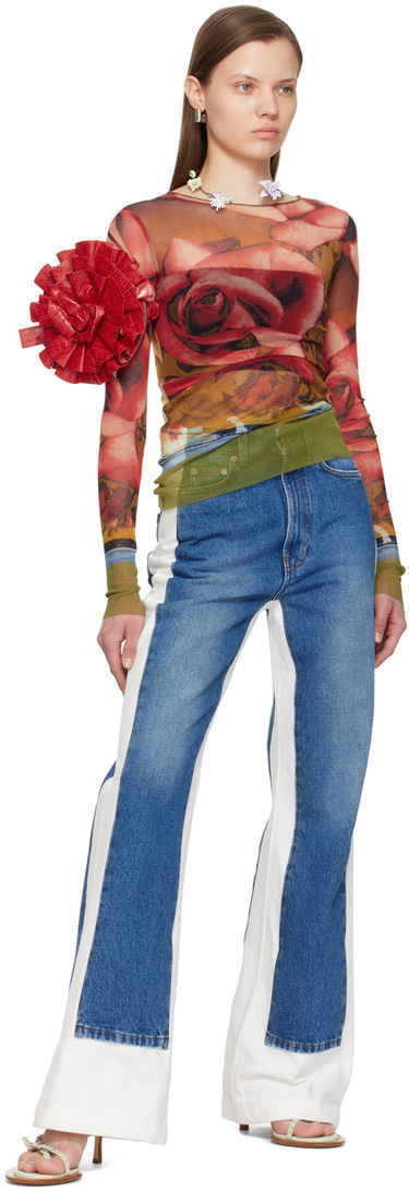 Tričko Jean Paul Gaultier Jean Paul Gaultier Roses Print Long Sleeve T-Shirt Rôznofarebný | 24/25-U-TO132-T547-403050, 3