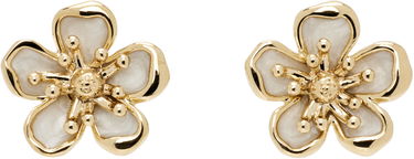 Náušnice Casablanca Casablanca Gold-Tone Enamel Flower Earrings Metalická | A-AW25-JW-342-02, 0