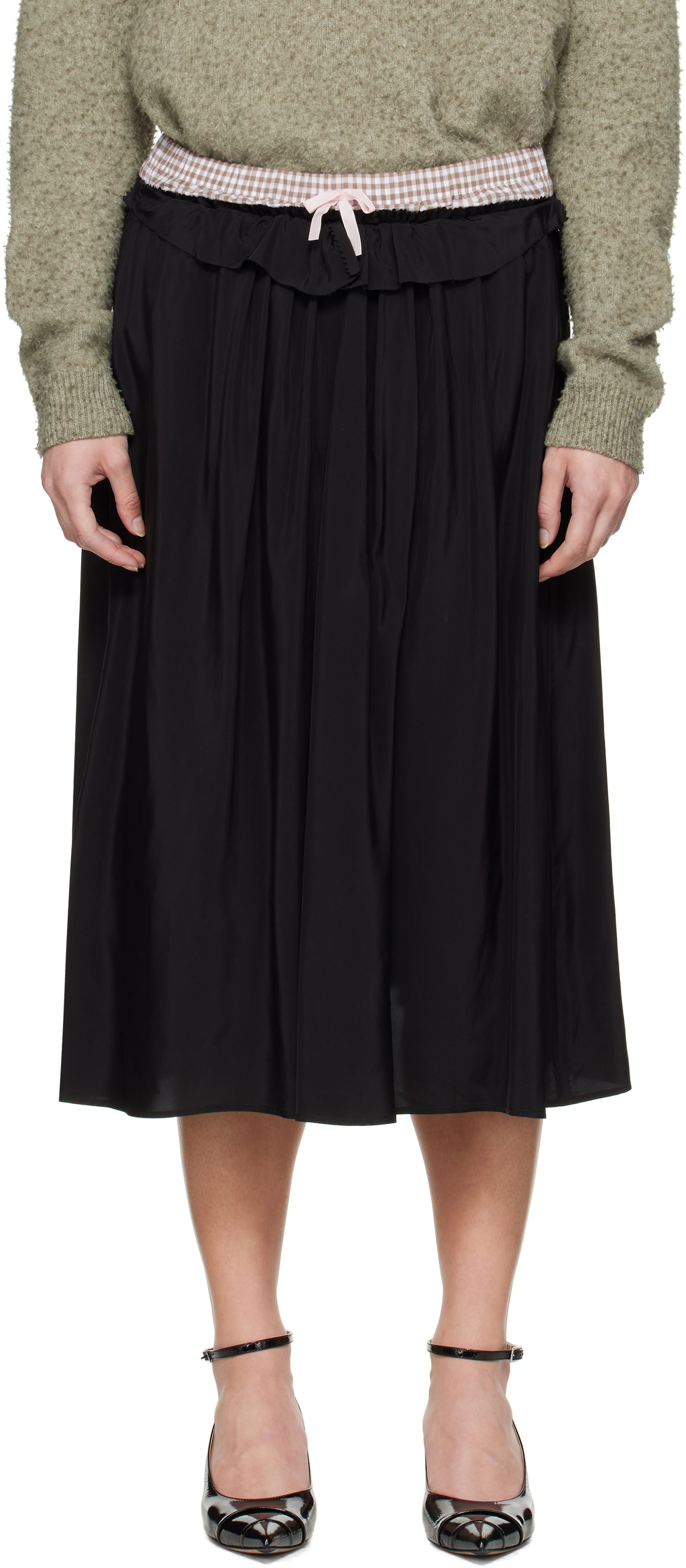 Sukňa Maison Margiela Maison Margiela 'Anonymity Of The Lining' Midi Skirt Čierna | S51ME0034 S76632, 0