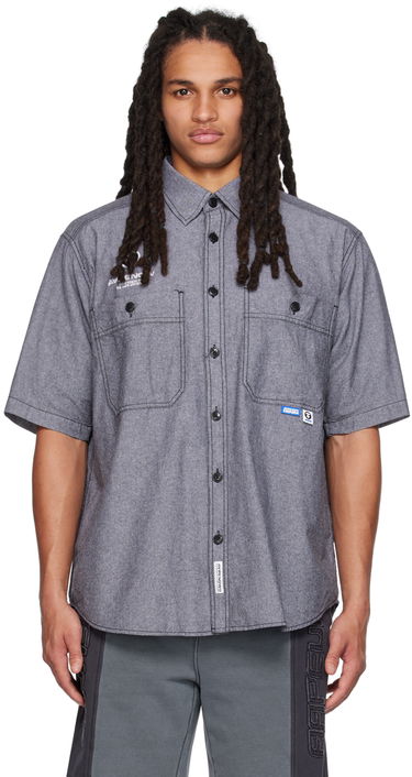 Košeľa AAPE by A Bathing Ape AAPE by A Bathing Ape Embroidered Shirt Šedá | AAPSRM8436XXKBKX, 0
