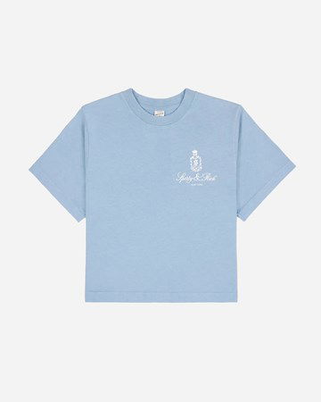 Tričko Sporty & Rich Vendome Cropped T-Shirt Modrá | TS832SK, 0
