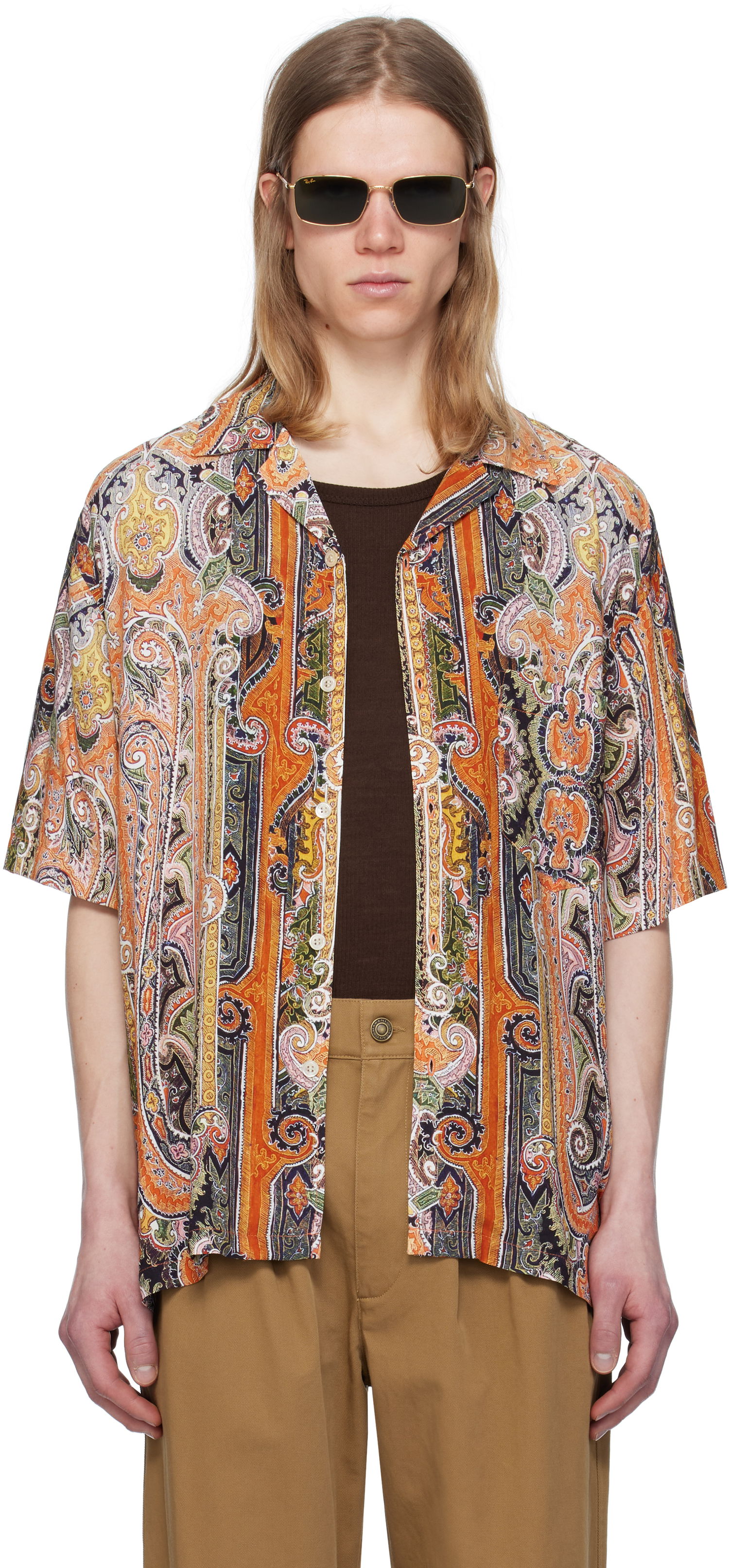 Košeľa ISABEL MARANT Isabel Marant Vazlo Paisley Shirt Oranžová | CH0236HA-C2I08H, 0