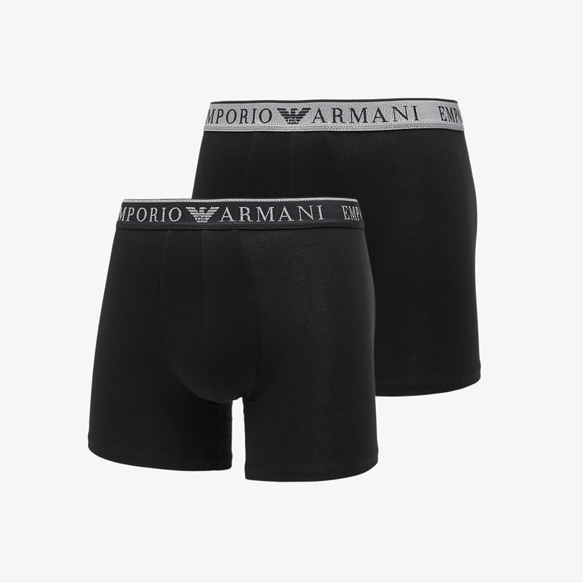 Boxerky Emporio Armani EA7 Bottom Trunk 2-Pack Black/ Black Čierna | EM000255AF10776MC108