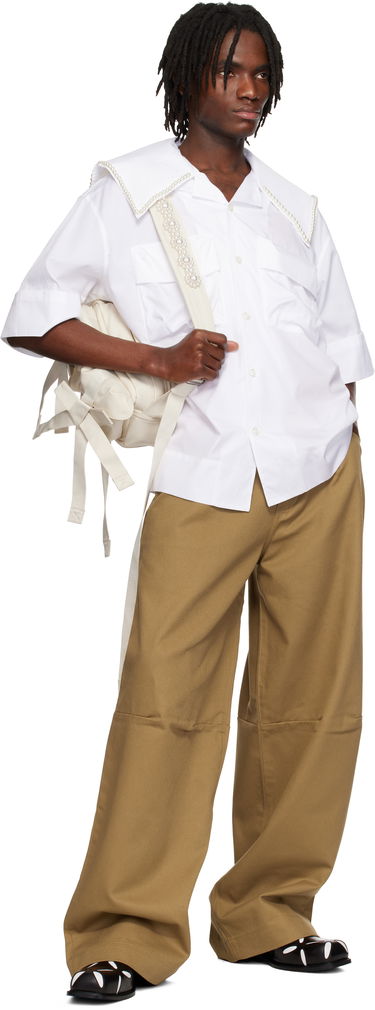 Košeľa Simone Rocha Simone Rocha Cargo Flap Pocket Sailor Collar Shirt Biela | 5312B 1025, 3