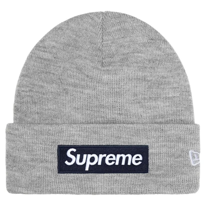 Kulicha Supreme Supreme New Era Box Logo Beanie Šedá | FW25BN5 HEATHER GREY