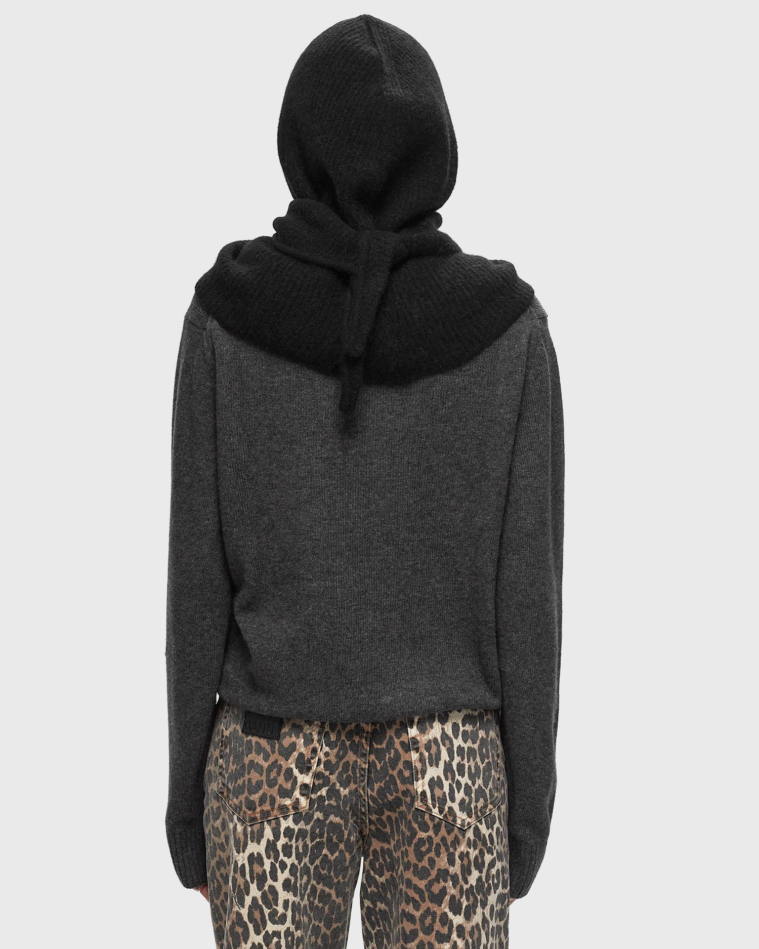 Kulicha GANNI Soft Wool Balaclava Čierna | A6223-099, 1