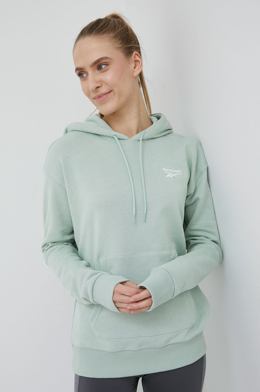 Mikina Reebok Relaxed Fit Hoodie with Kangaroo Pocket Zelené | HB2327, 0