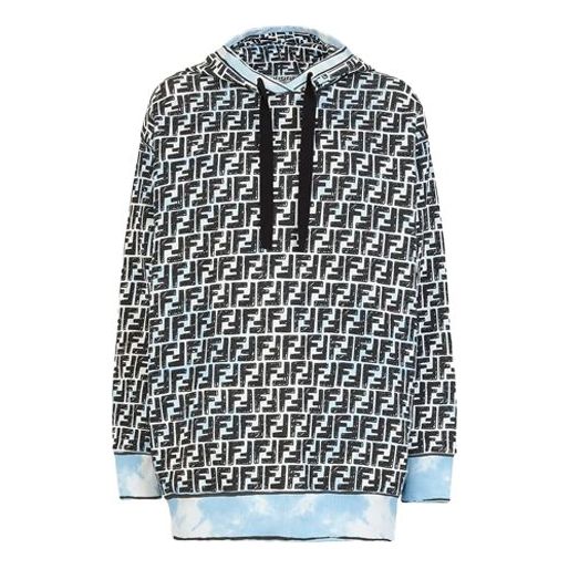 Mikina FENDI Roma Joshua Vides Light Blue Hoodie Modrá | FS7263AC6FF1B64