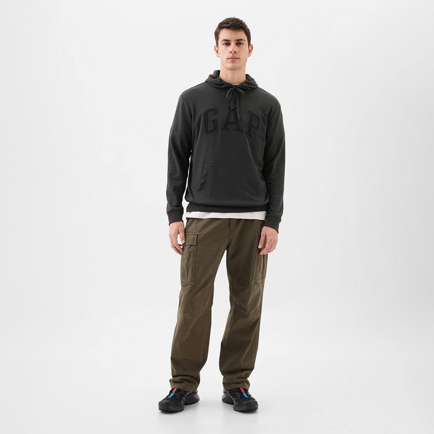Mikina GAP French Terry Pullover Logo Hoodie Moonless Night Čierna | 868453-04, 1