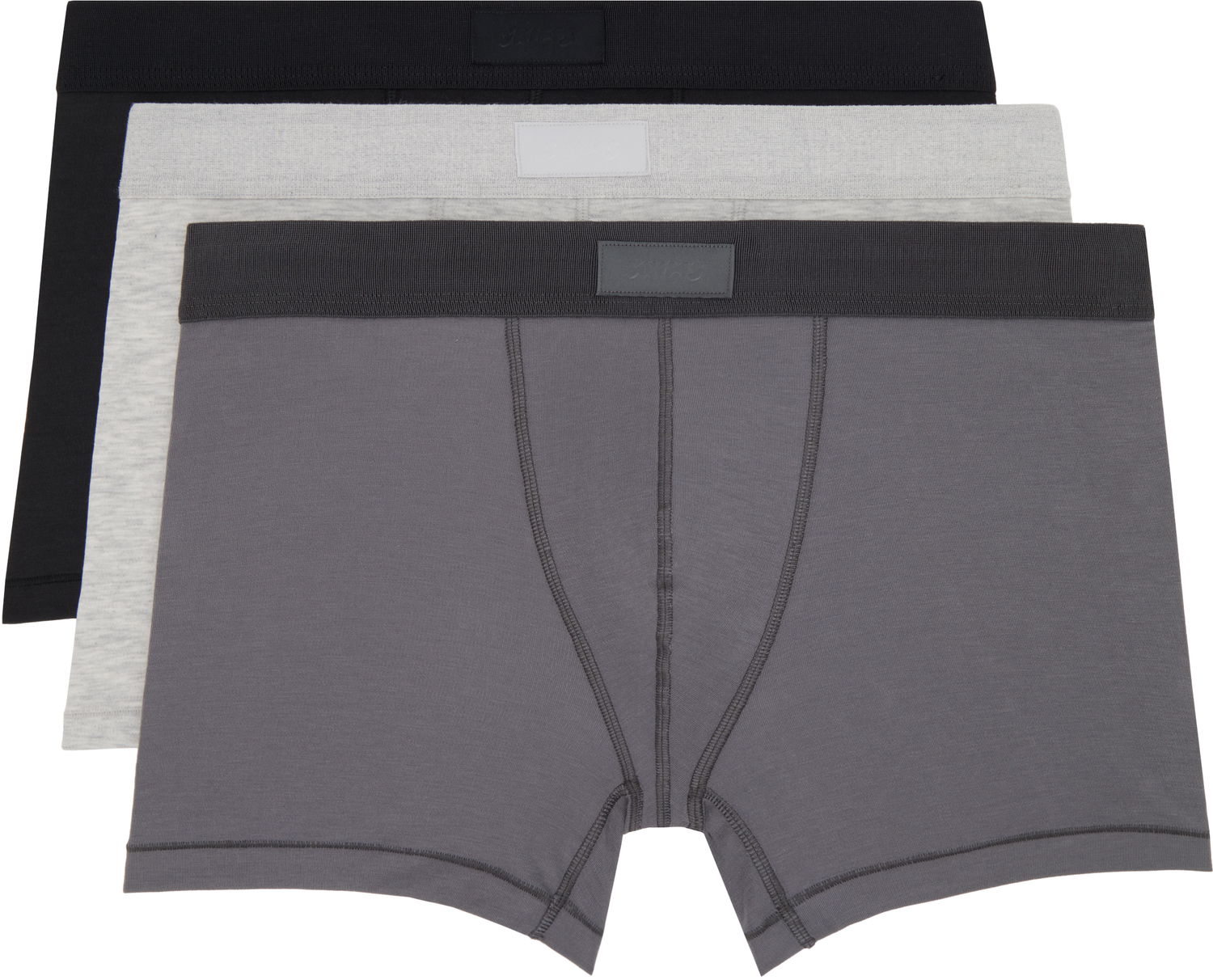 Boxerky SKIMS SKIMS Cotton Boxer Briefs - 3 Pack Šedá | BO-BBR-5634M-HEATHER MULTI, 0