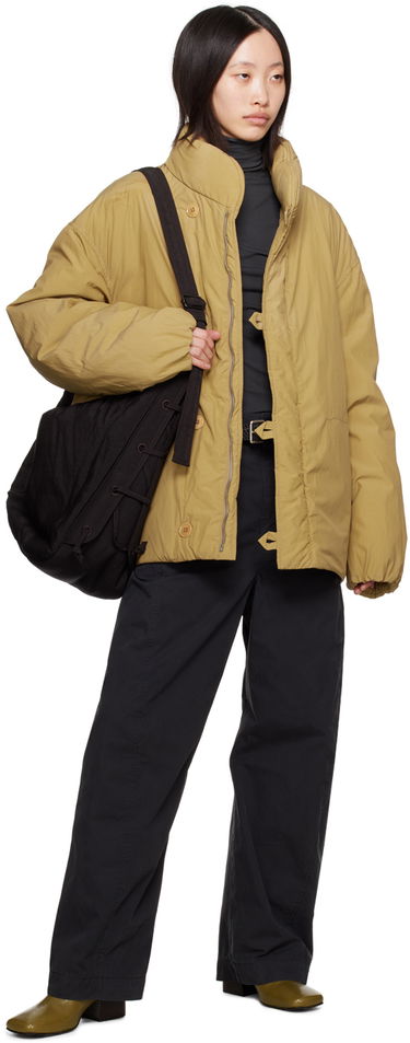 Prešívaná bunda LEMAIRE Lemaire Stand Collar Puffer Jacket Hnedá | OW1040 LF1156, 3