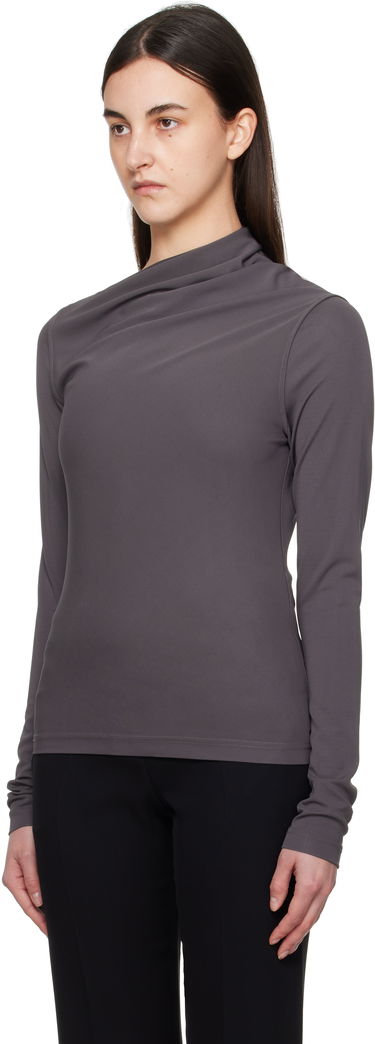 Tričko TOTEME TOTEME Draped Jersey T-Shirt Šedá | 251-WRT4462-FB0162, 3