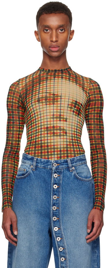 Tričko Jean Paul Gaultier Gaultier Tartan Face Long Sleeve T-Shirt Rôznofarebný | 24/31-F-TO224-T563-95105030, 0
