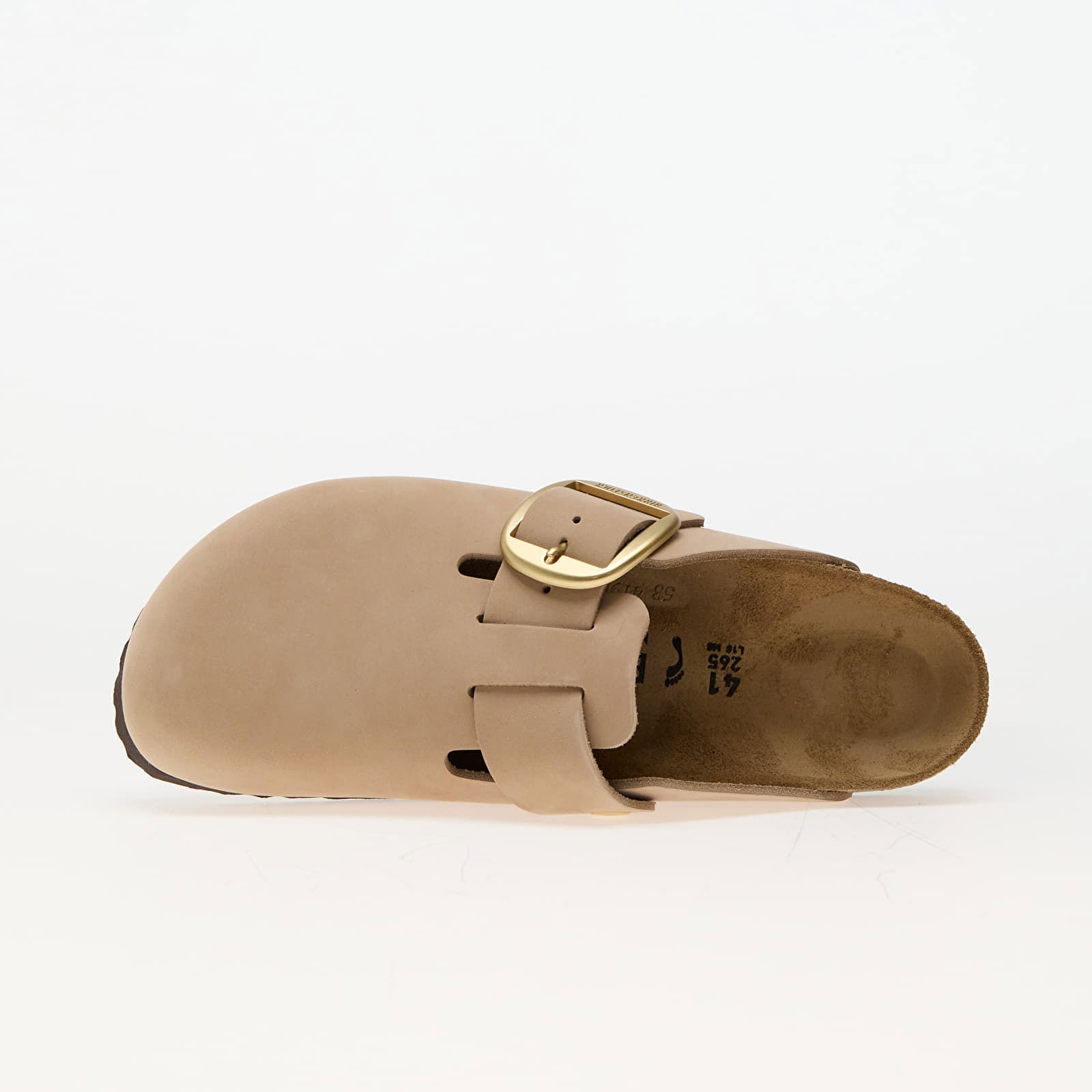 Taupe Narrow Boston Big Buckle Loafers