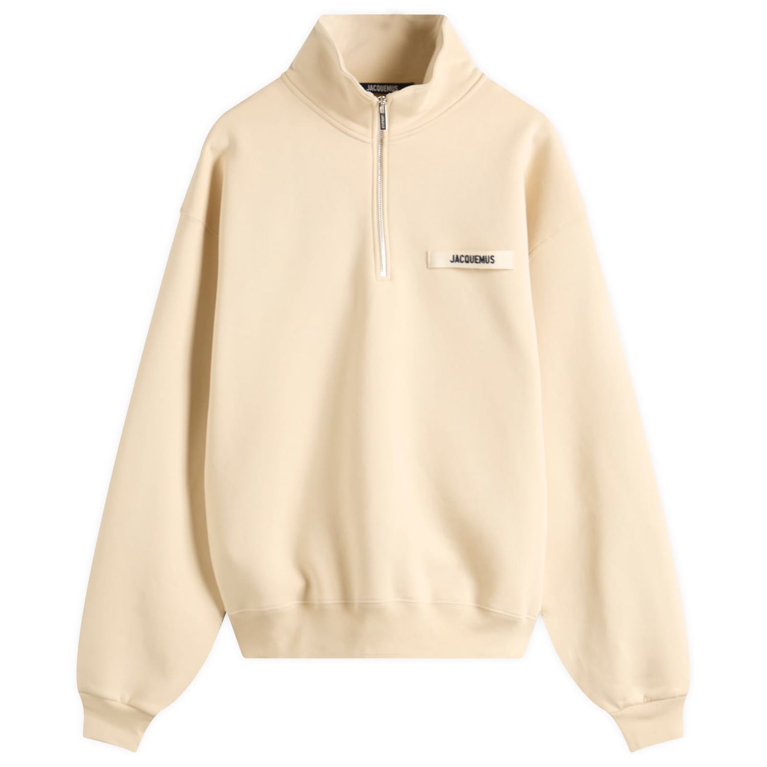 Mikina Jacquemus Jacquemus Grosgrain Zip Sweat, Size Large Béžová | 25ESSM00313AJ00174-150, 0