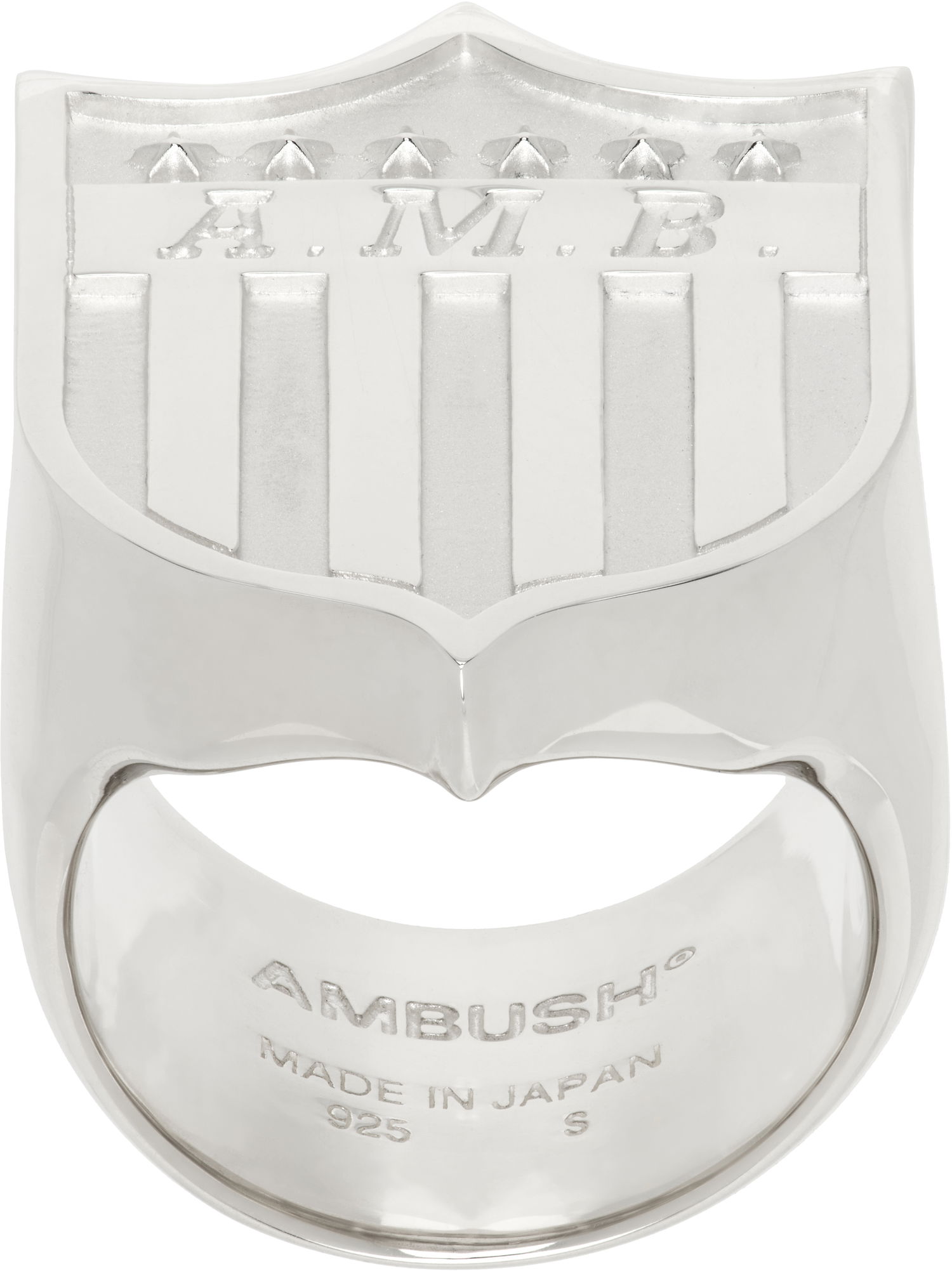 Prsteň Ambush Varsity Shield Ring Metalická | BMOC00AF24SIL0017200, 0