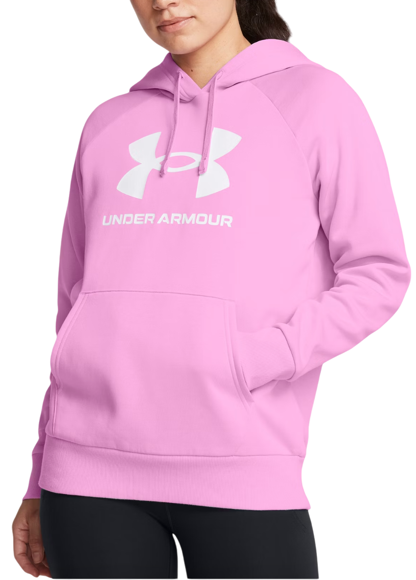 Mikina Under Armour Rival Fleece Big Logo Hoodie Ružová | 1379501-638