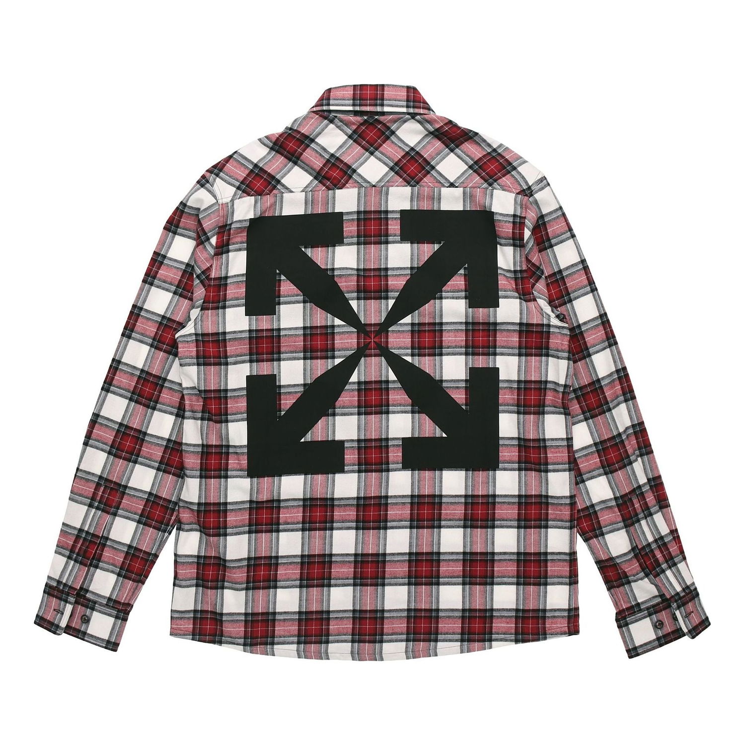 Košeľa Off-White Plaid Shirt With Back Arrow Červená | OMGA133R21FAB0022500, 0