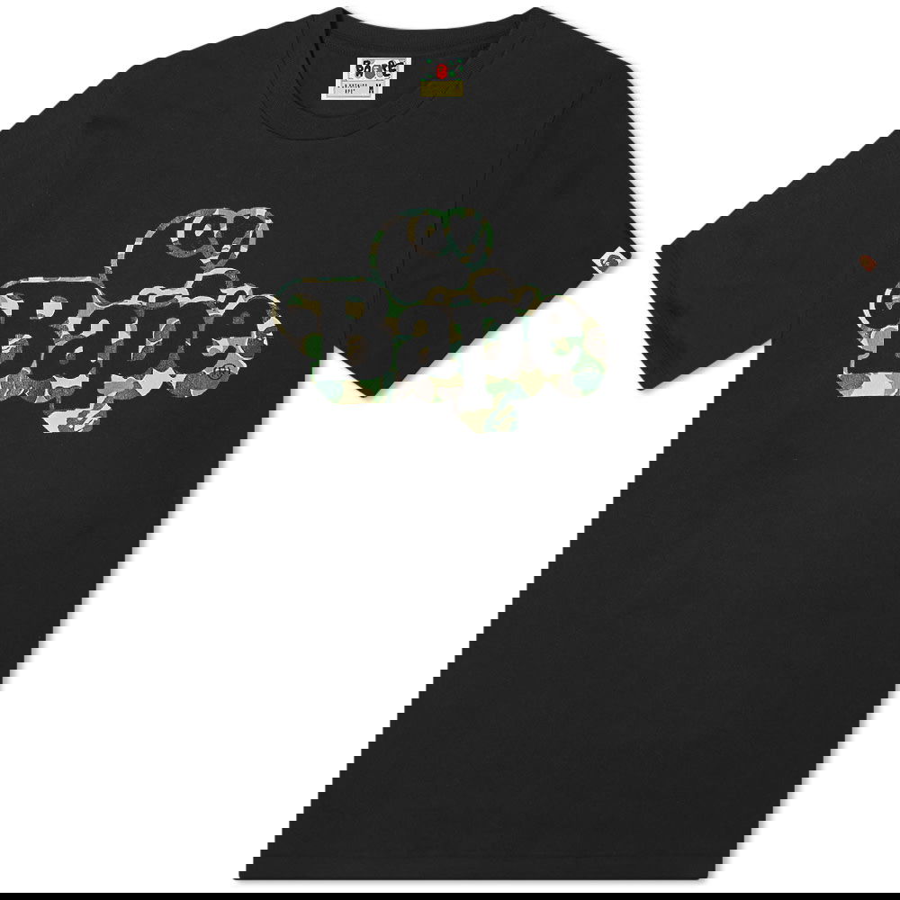 Tričko BAPE A Bathing Ape ABC Camo Milo On Tee Čierna | 002TEI801003M-BGR, 0