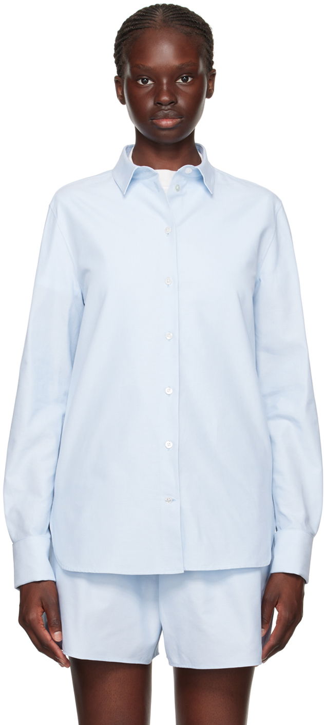 Košeľa The Row Oversized Cotton Shirt Modrá | 7504-W2644, 0