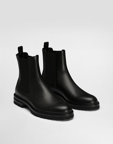 Doplnky Dolce & Gabbana Dolce & Gabbana Grainy Calfskin Chelsea Boots Čierna | A60606A9P4580999, 1