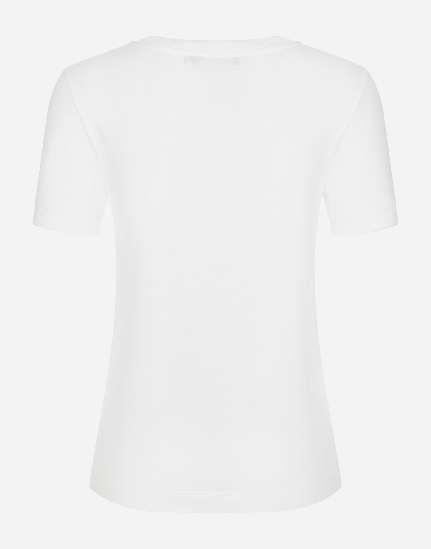 Tričko Dolce & Gabbana Jersey T-shirt With Dg Logo Patch Biela | F8N08ZGDBVXS8400, 1