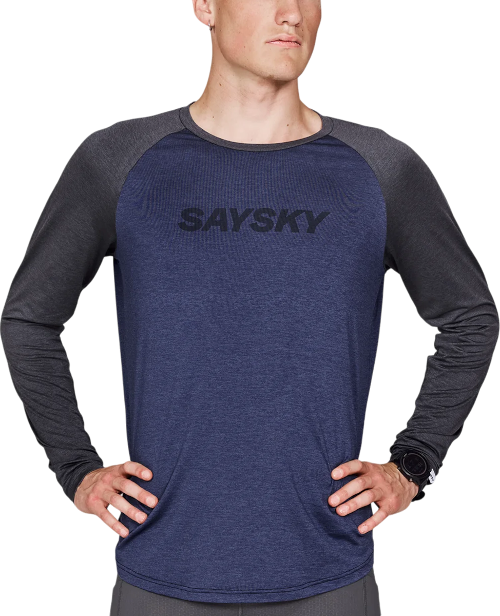 Tričko Saysky Saysky Logo Pace Long Sleeve T-Shirt Modrá | mmrls21c2007, 0