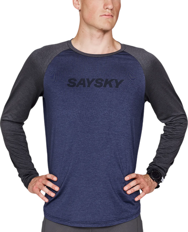 Tričko Saysky Saysky Logo Pace Long Sleeve T-Shirt Modrá | mmrls21c2007, 0