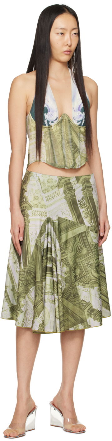 Sukňa Miaou Miaou Mila Midi Skirt Zelené | 4050VISEMB, 3