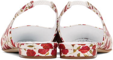 Starostlivosť o obuv Manolo Blahnik Manolo Blahnik Sawra Slingback Ballerina Flats Biela | 224-1686, 1