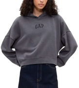 Vintage Wash Cropped Logo Hoodie