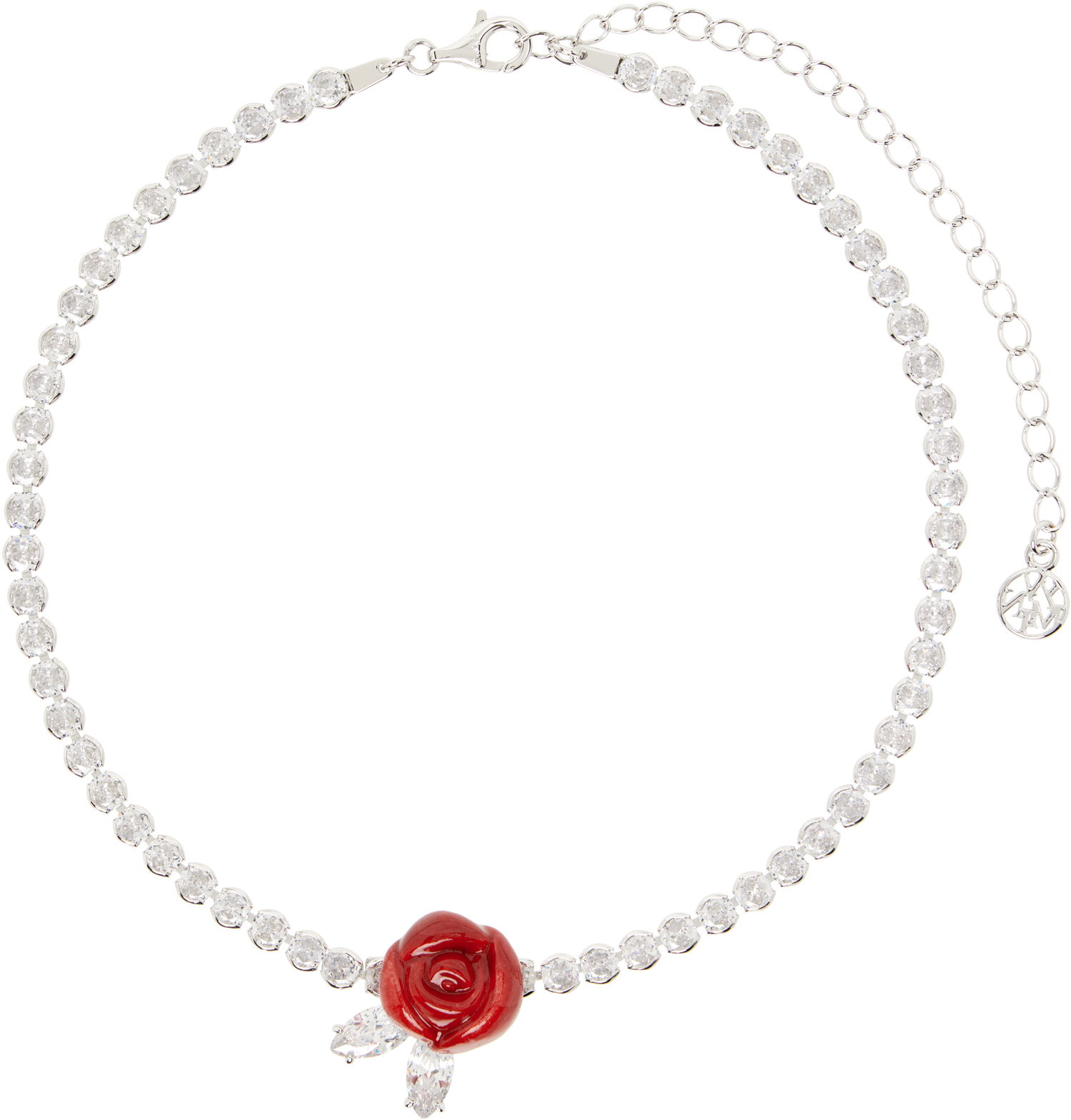 Náhrdelník SHUSHU/TONG YVMIN Edition Ceramic Rose and Crystal Choker Necklace Červená | 25649RED00NN, 0
