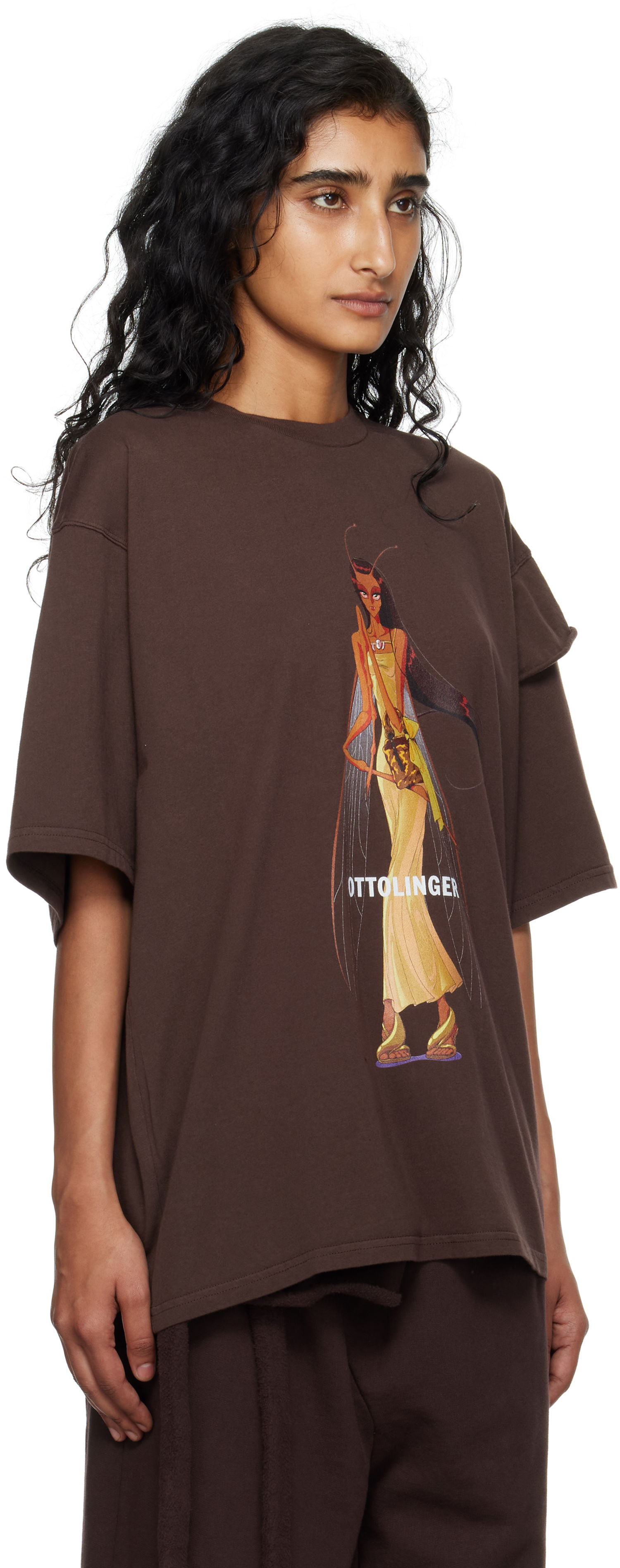 Tričko Ottolinger Ottolinger Deconstructed Boxy T-Shirt Hnedá | 115-102415-05, 1