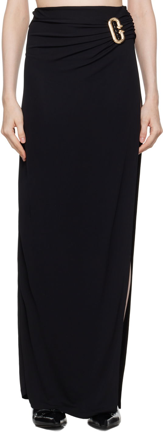 Sukňa Casablanca Black Draped Maxi Skirt Čierna | WF24-SK-131-01