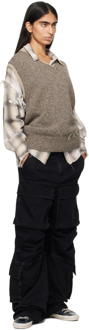 Sveter ERL Knit Vest With Logo Hnedá | ERL09N003, 3