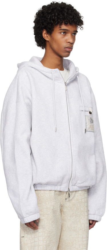 Mikina Jacquemus Jacquemus 'The Torneo' Zip-Up Hoodie Šedá | 25E255JS302-2465, 1