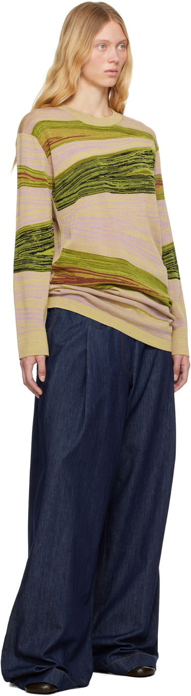 Nohavice Dries Van Noten Dries Van Noten Drawstring Wide-Leg Jeans Modrá | 251-010936-1553, 3